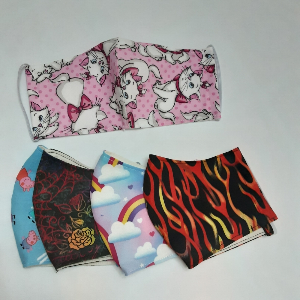 5 Woman/Youth Face Mask, Face Covering